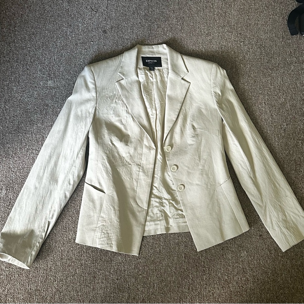Express Women's Cream Blazer
